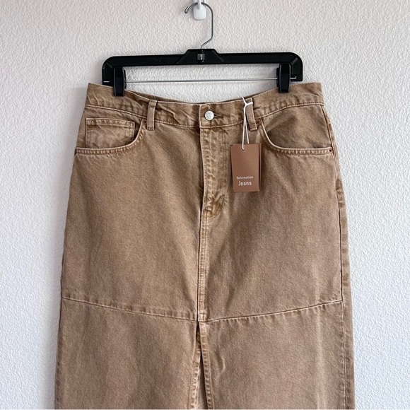 Reformation Tan Denim Skirt - Picture 3 of 15